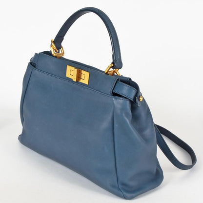 Blue Fabric Fendi Peekaboo