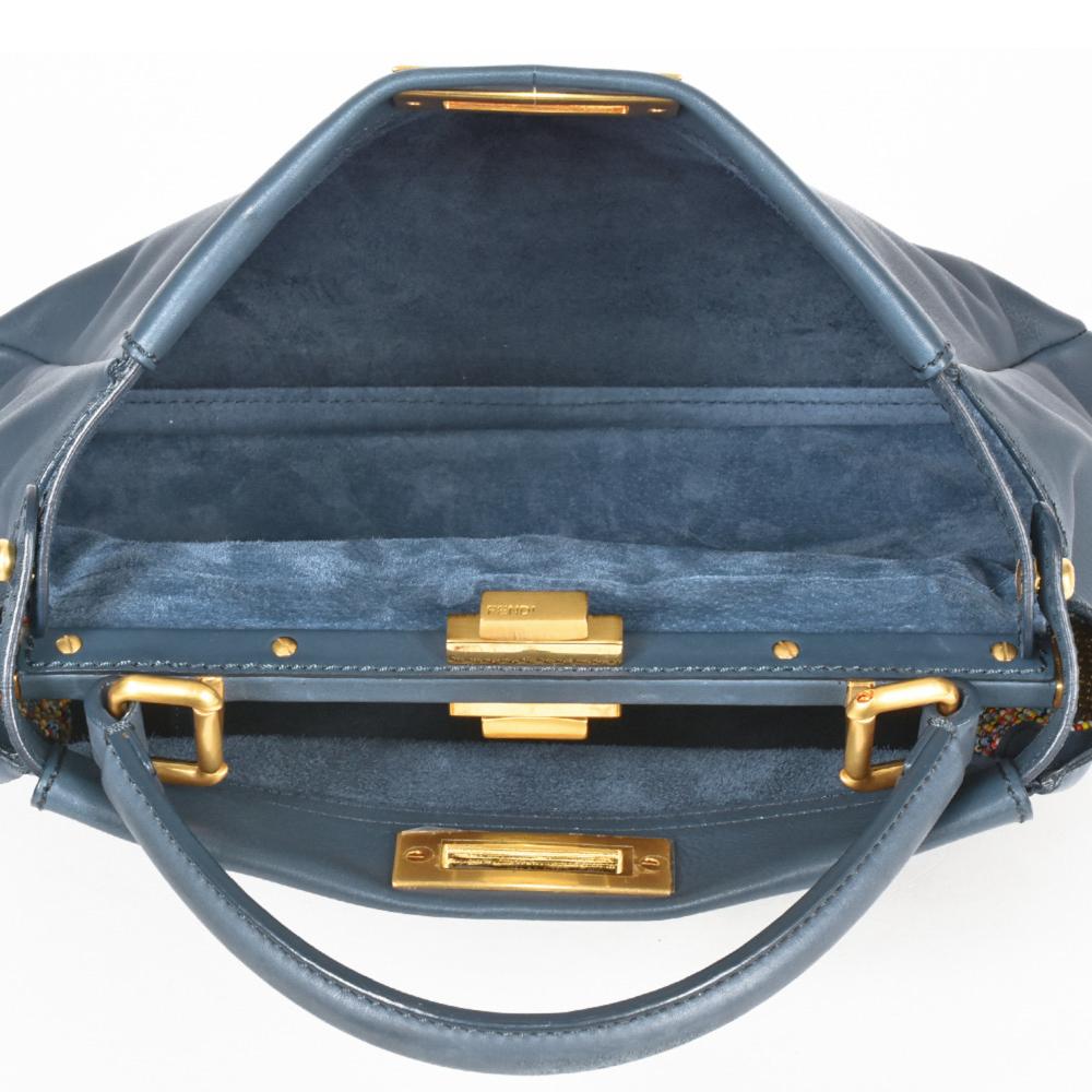 Blue Fabric Fendi Peekaboo