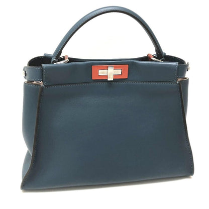 Blue Leather Fendi Baguette