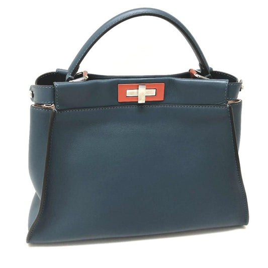 Blue Leather Fendi Baguette