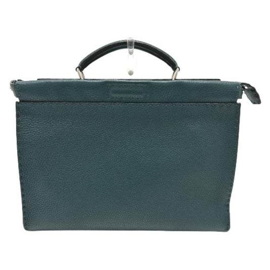 Blue Leather Fendi Briefcase