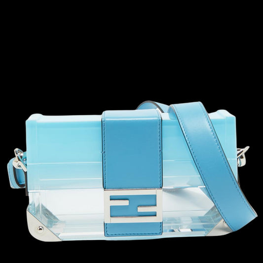 Blue Leather Fendi Baguette