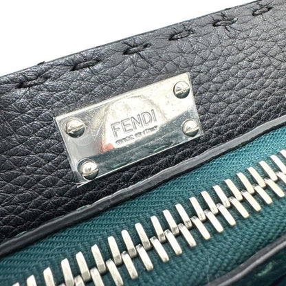 Blue Leather Fendi Briefcase