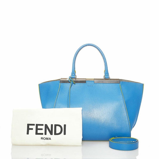 Blue Leather Fendi Handbag