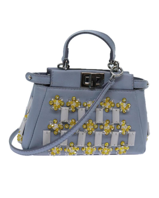 Blue Leather Fendi Peekaboo