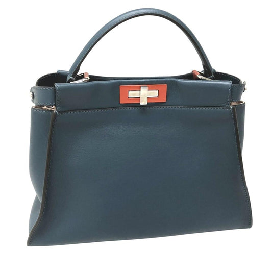 Blue Leather Fendi Peekaboo