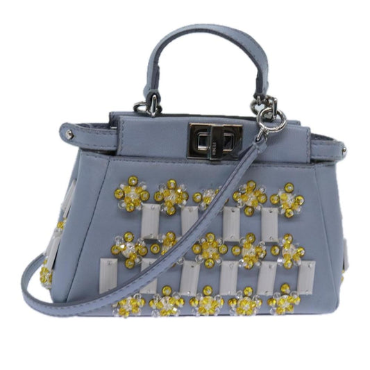 Blue Leather Fendi Peekaboo