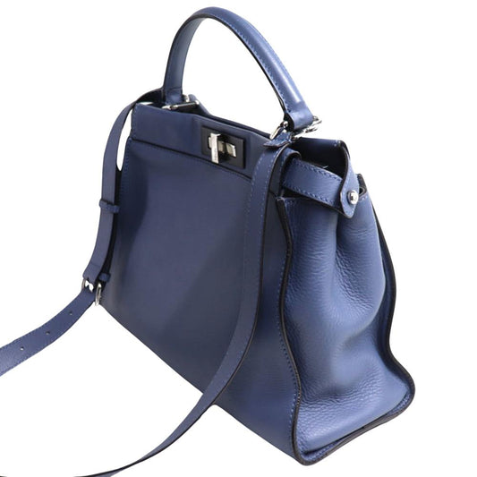 Blue Leather Fendi Peekaboo
