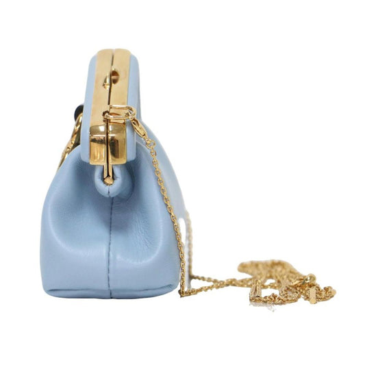 Blue Leather Fendi Pouch