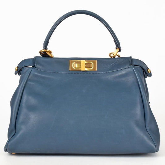 Blue Leather Fendi Peekaboo