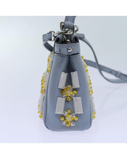 Blue Leather Fendi Peekaboo