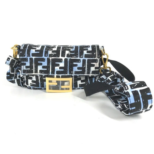 Blue Nylon Fendi Baguette
