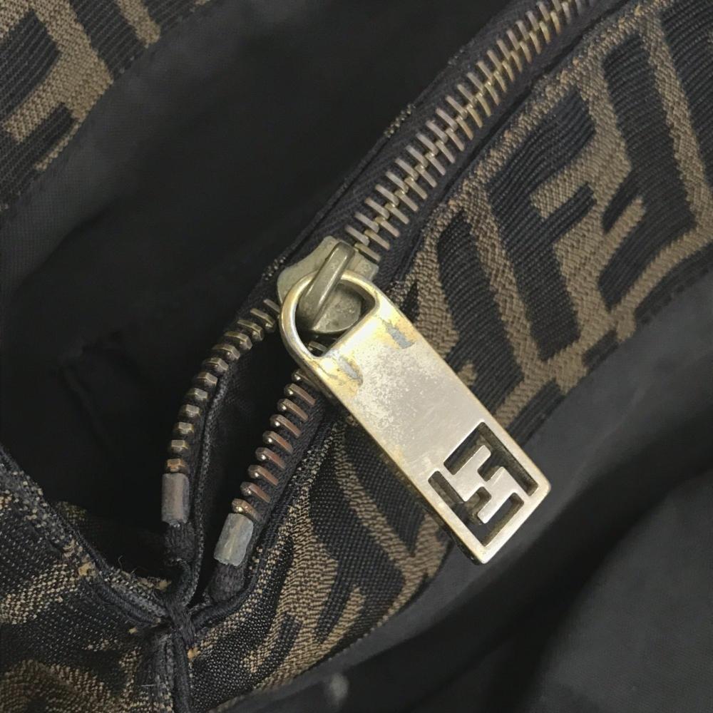 Brown Canvas Fendi Baguette