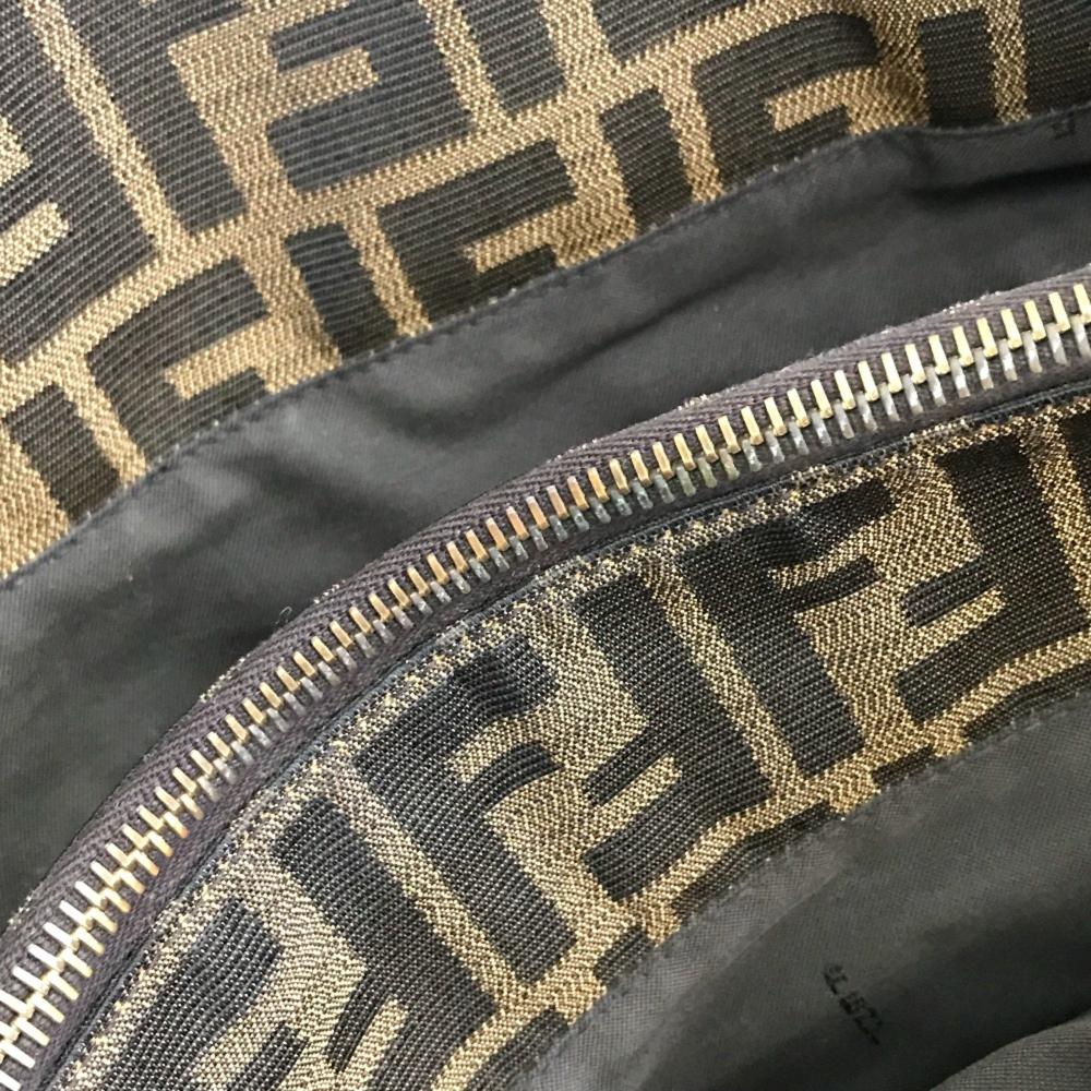 Brown Canvas Fendi Baguette