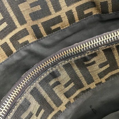 Brown Canvas Fendi Baguette
