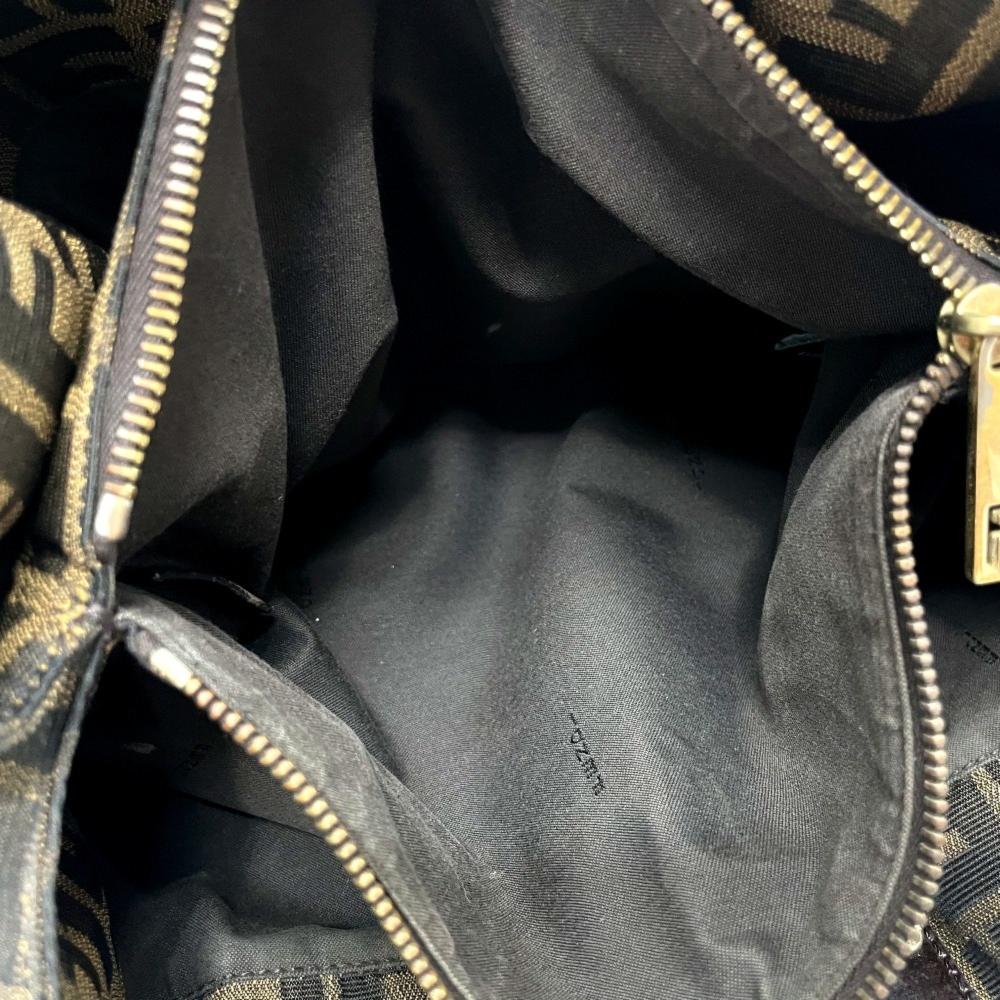 Brown Canvas Fendi Baguette