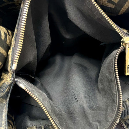 Brown Canvas Fendi Baguette