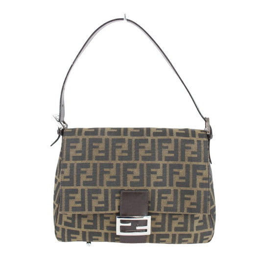 Brown Canvas Fendi Baguette