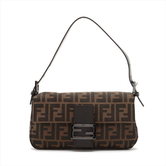 Brown Canvas Fendi Baguette