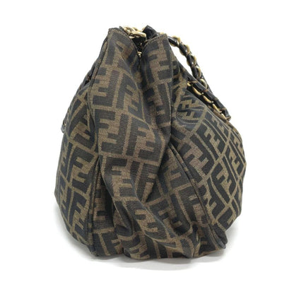 Brown Canvas Fendi Baguette
