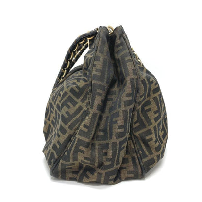 Brown Canvas Fendi Baguette