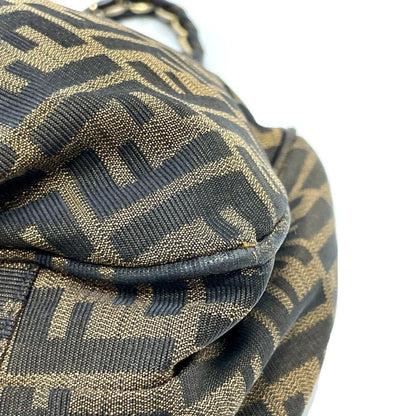 Brown Canvas Fendi Baguette