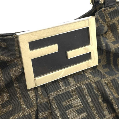 Brown Canvas Fendi Baguette