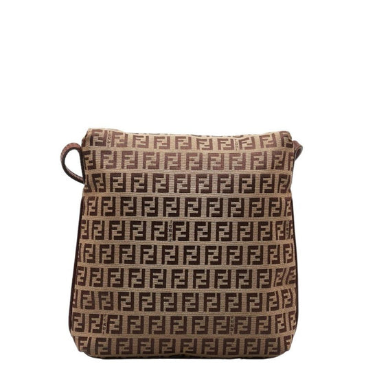 Brown Canvas Fendi Crossbody Bag