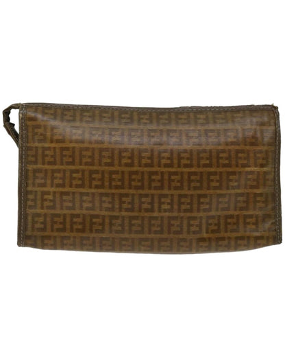 Brown Canvas Fendi Clutch