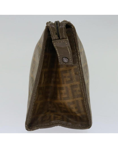 Brown Canvas Fendi Clutch