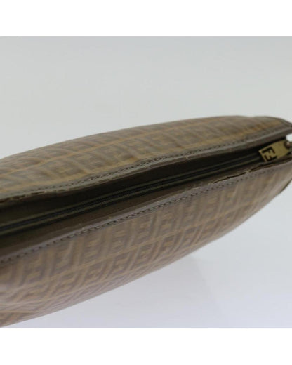 Brown Canvas Fendi Clutch