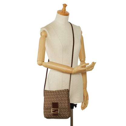 Brown Canvas Fendi Crossbody Bag