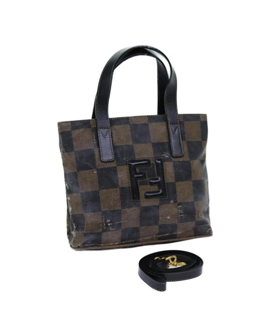 Brown Canvas Fendi Handbag