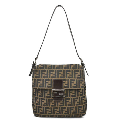 Brown Canvas Fendi Shoulder Bag