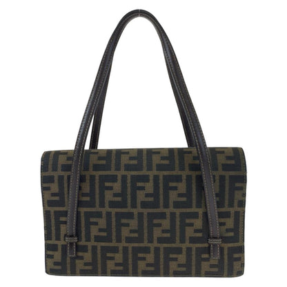 Brown Canvas Fendi Shoulder Bag