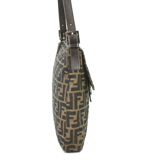 Brown Canvas Fendi Shoulder Bag