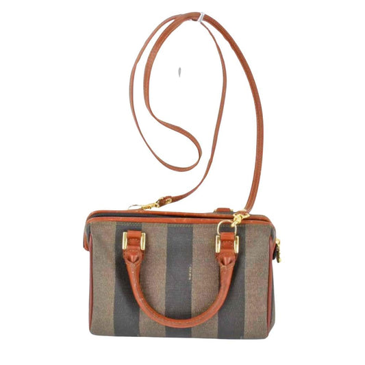Brown Canvas Fendi Shoulder Bag