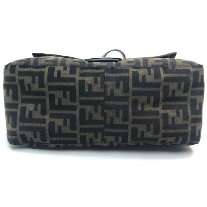 Brown Canvas Fendi Shoulder Bag