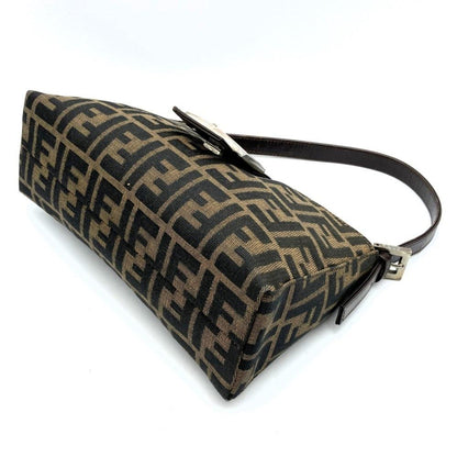 Brown Canvas Fendi Shoulder Bag