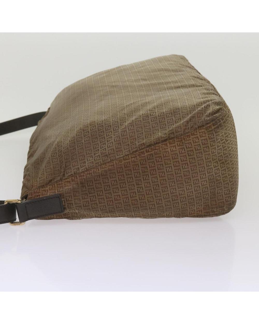 Brown Canvas Fendi Shoulder Bag