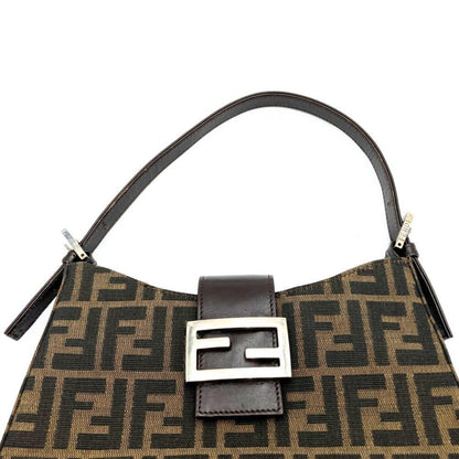 Brown Canvas Fendi Shoulder Bag