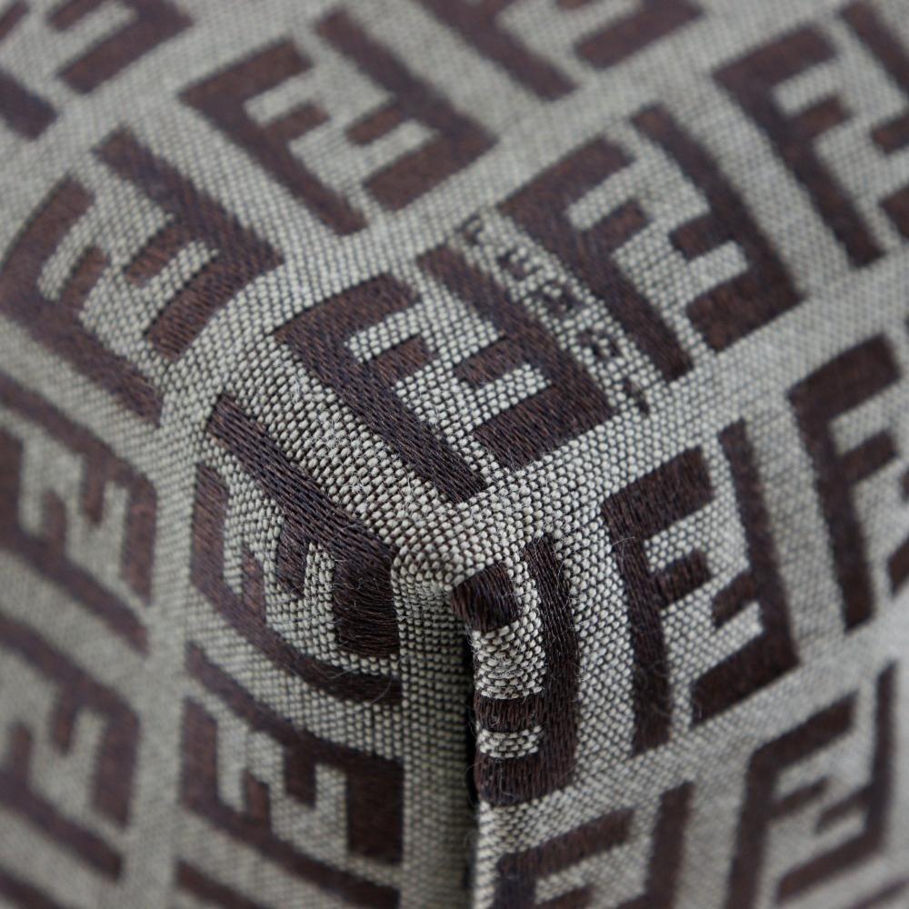 Brown Canvas Fendi Shoulder Bag