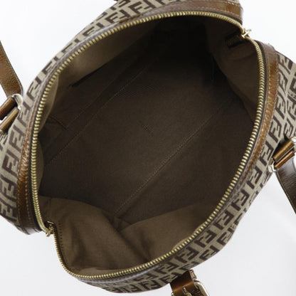 Brown Canvas Fendi Shoulder Bag