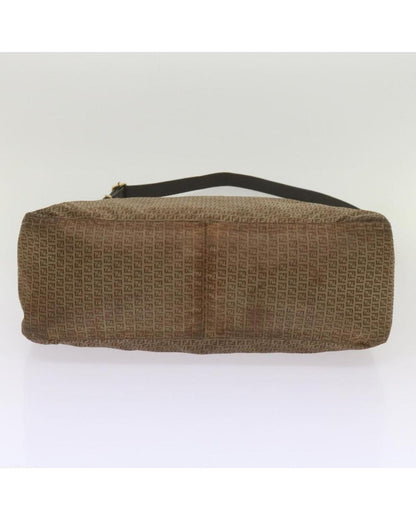 Brown Canvas Fendi Shoulder Bag