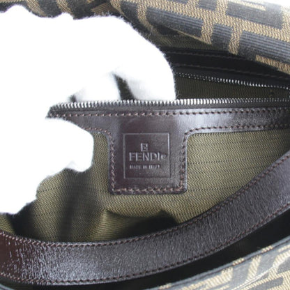Brown Canvas Fendi Shoulder Bag