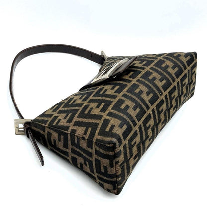 Brown Canvas Fendi Shoulder Bag