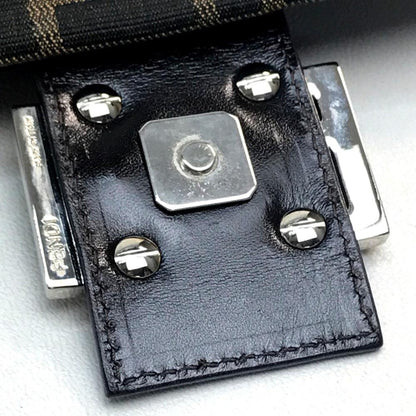 Brown Canvas Fendi Shoulder Bag