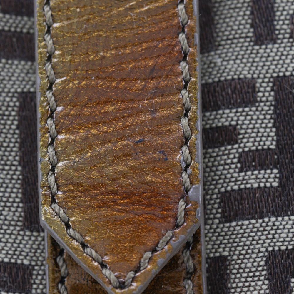 Brown Canvas Fendi Shoulder Bag