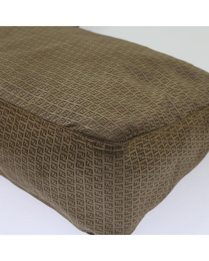 Brown Canvas Fendi Shoulder Bag