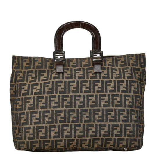 Brown Canvas Fendi Tote